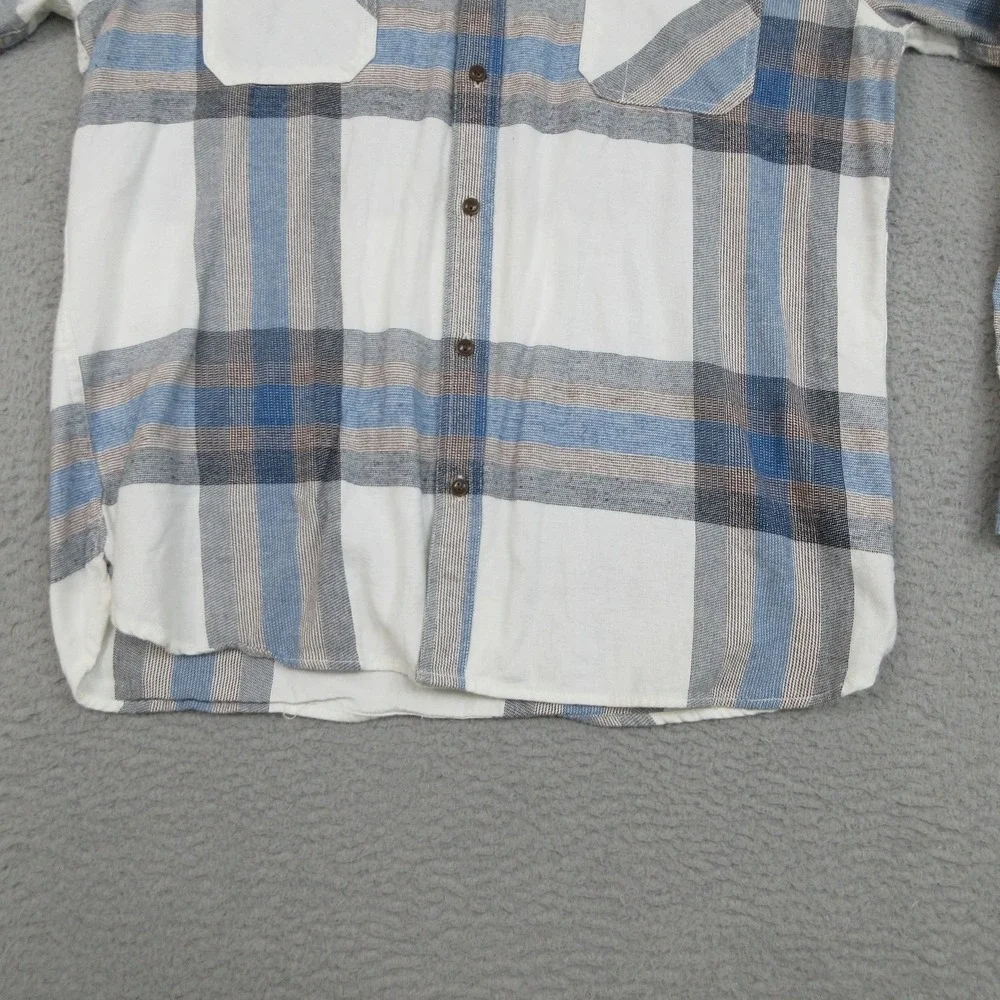 Levis Outdoor Shirt‎ Mens XL White Plaid Button Up Gorpcore Outdoor Workwear